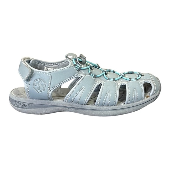 Khombu Ashley Crystal River Active Sport Adjustable Gray Sandal Size 9 - Picture 8 of 10